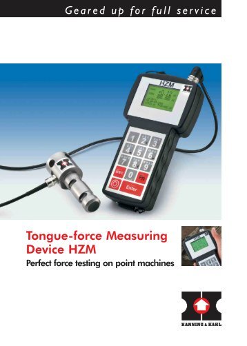 Tongue-force Measuring Device HZM - Hanning & Kahl