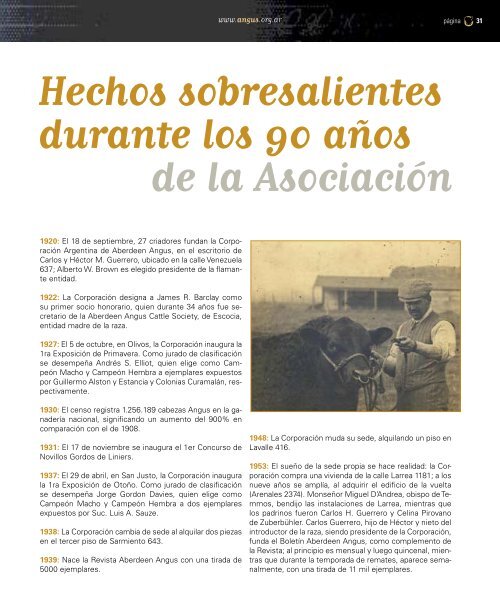 90º Aniversario de la Asociación - Asociación Argentina de Angus