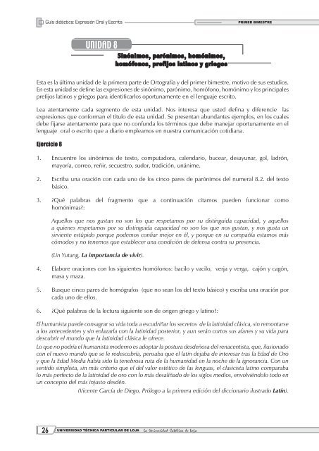 utpl modalidad abierta guia Expresión Oral y Escrita - Universidad ...