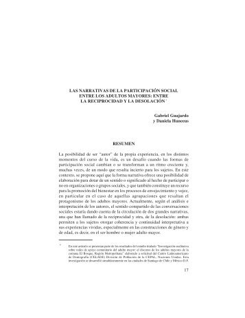 Las narrativas de la participación social entre los adultos ... - Cepal