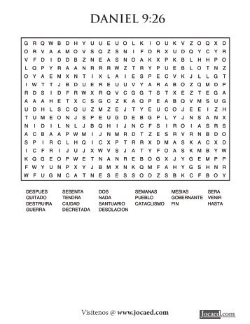 Sopa de Letras Daniel 9:26 - Jocaed.com