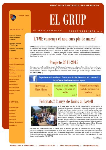 L'UME comença el nou curs ple de marxa! Projecte 2011-2015 ...