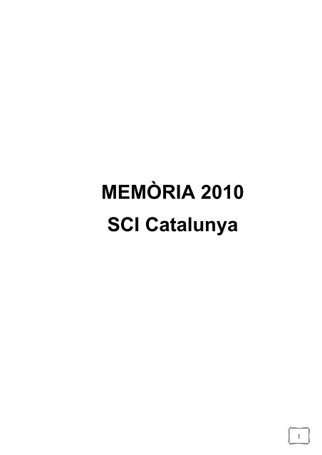 MEMÒRIA 2010 SCI Catalunya - Servei Civil Internacional de ...