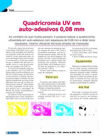 Quadricromia UV em auto-adesivos 0,08 mm - Aplike Produtos ...