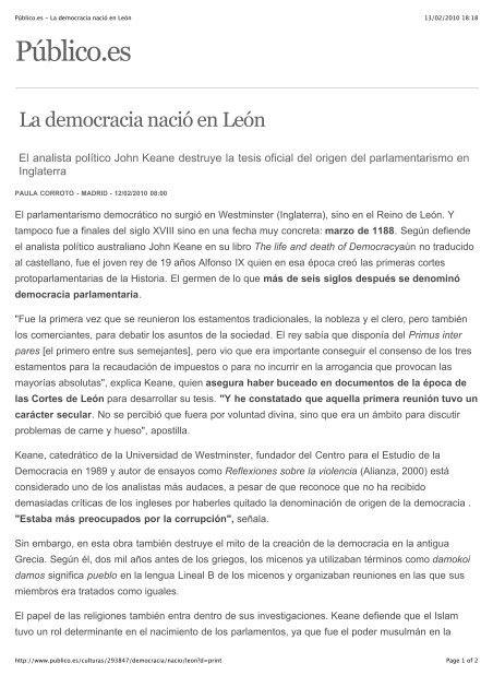 Público.es - La democracia nació en León