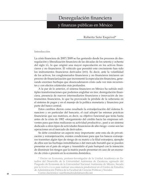 Roberto Soto Esquivel - Facultad de Economía - UNAM