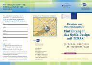 Zemax seminar - Einführung in das Optik-Design - Hansephotonik