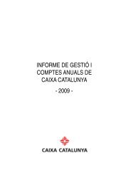 INFORME DE GESTIÓ I COMPTES ANUALS DE ... - Catalunya Caixa