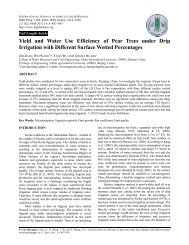 Yield and Water Use Efficiency of Pear Trees ... - Fspublishers.org