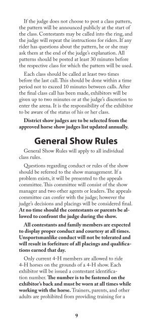 S133 Kansas 4-H Horse Show Rule Book - K-State Research and ...
