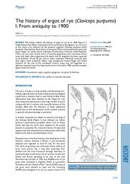 The history of ergot of rye (Claviceps purpurea) I: From antiquity to ...