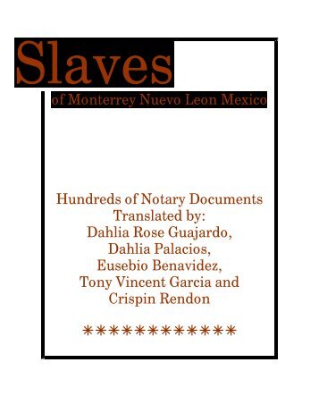 Draft Slave Documents June 18, 2009