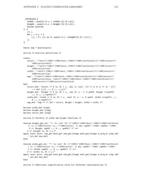 Verification of Parameterised FPGA Circuit Descriptions with Layout ...