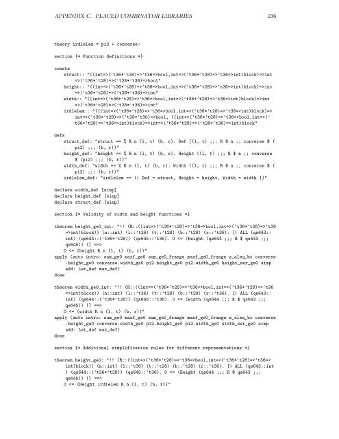 Verification of Parameterised FPGA Circuit Descriptions with Layout ...