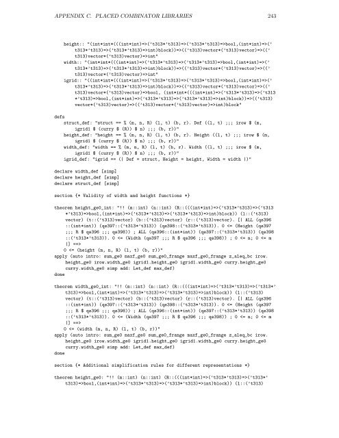 Verification of Parameterised FPGA Circuit Descriptions with Layout ...