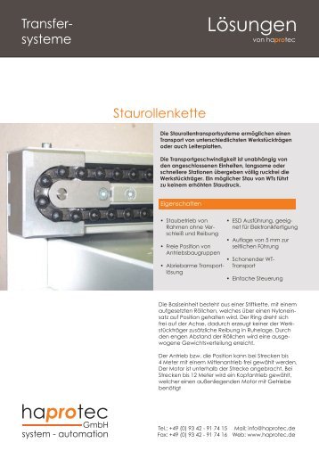 Staurollenkette - haprotec GmbH