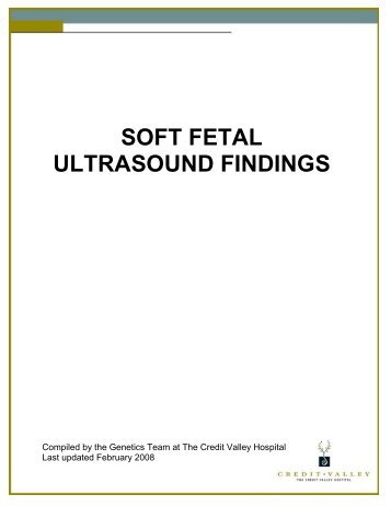 Download Soft Fetal Ultrasound Findings - Credit Valley Hospital