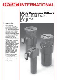 High Pressure Filters For Manifold Block Mounting DF...P