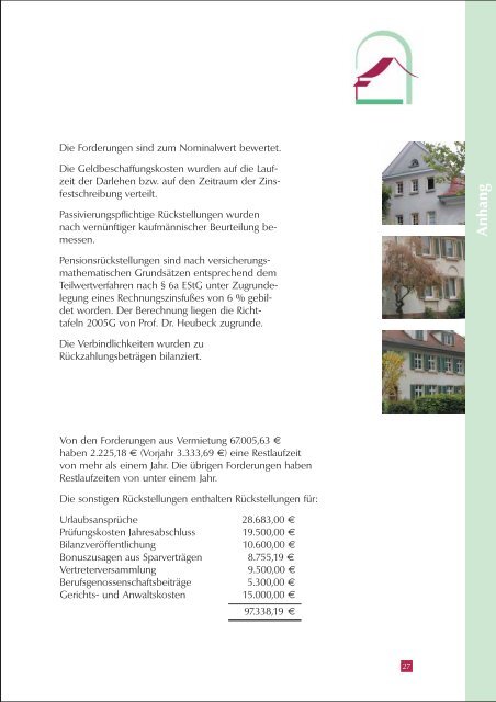 Geschäftsbericht 2009 - Hardtwaldsiedlung Karlsruhe ...