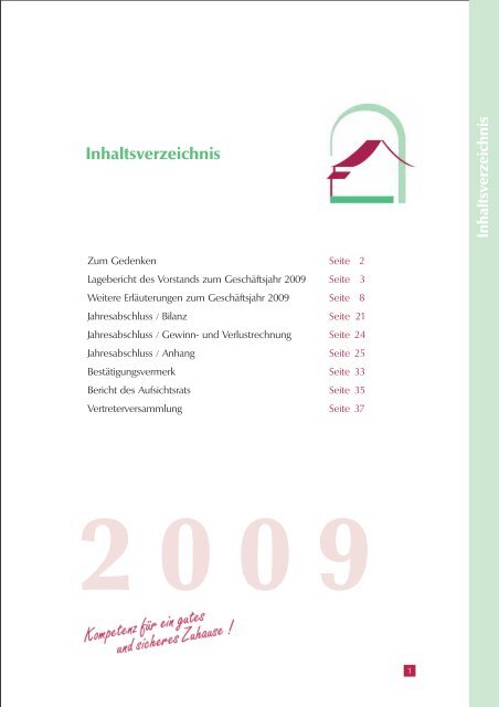 Geschäftsbericht 2009 - Hardtwaldsiedlung Karlsruhe ...