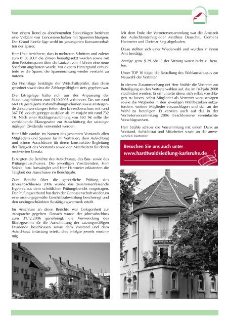 Mitgliederinformation Juli 2007  - Hardtwaldsiedlung Karlsruhe ...