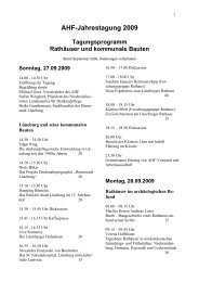 AHF-Jahrestagung 2009 - Arbeitskreis für Hausforschung