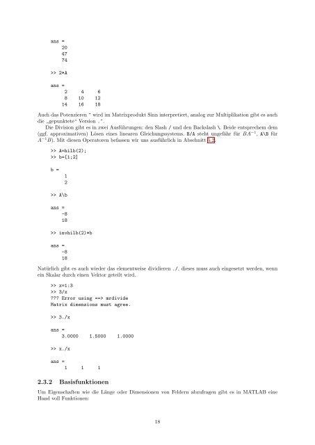 MATLAB - Eine Einführung - TUM