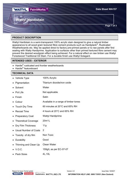 Wattyl Stain Colour Chart Nz