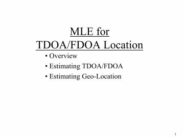 ML Estimator for TDOA/FDOA