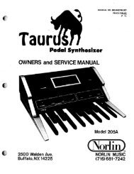 Moog Taurus Model 205A Owners & Service Manual - Fdiskc