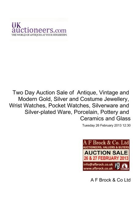 PDF Catalogue - A F Brock and Co Ltd