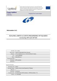 Scaling limits & costs regarding WT blades - Upwind