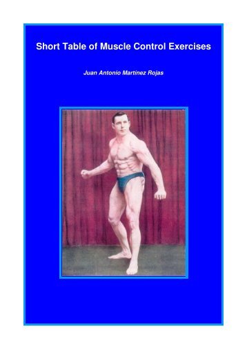 Short Table Of Muscle Control Exercises – The Maxalding