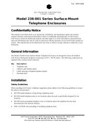 Model 236-001 Series Surface-Mount Telephone ... - GAI-Tronics