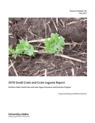 Northern Idaho Extension Small Grain and Legume - College of ...