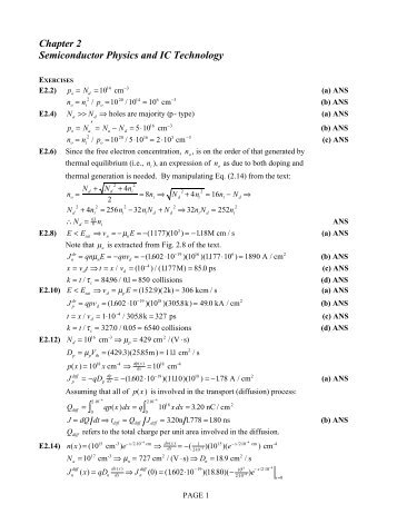 Chapter 2 Semiconductor Physics and IC Technology