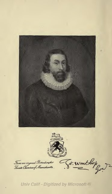 John Winthrop First Governor of the Masschusetts Colony