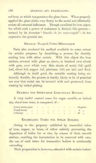 Enamels and enamelling; an introduction to the preparation and ...