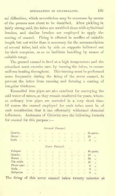 Enamels and enamelling; an introduction to the preparation and ...