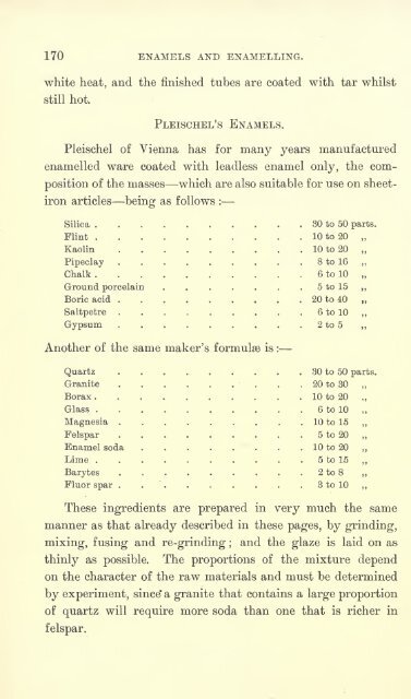 Enamels and enamelling; an introduction to the preparation and ...