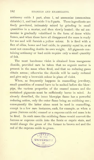 Enamels and enamelling; an introduction to the preparation and ...