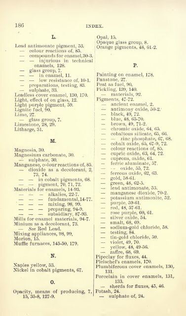 Enamels and enamelling; an introduction to the preparation and ...