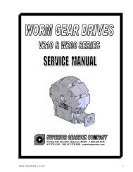 v210/w260 worm gear drives service manual - Superior Gearbox ...