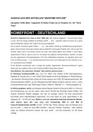 HOMEFRONT - DEUTSCHLAND - Hartmann Reederei