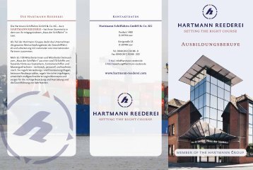 Ausbildungsberufe der Hartmann Reederei (PDF Download 336KB)