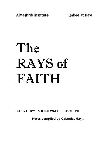 Rays of Faith: Fundamentals of Faith Notes