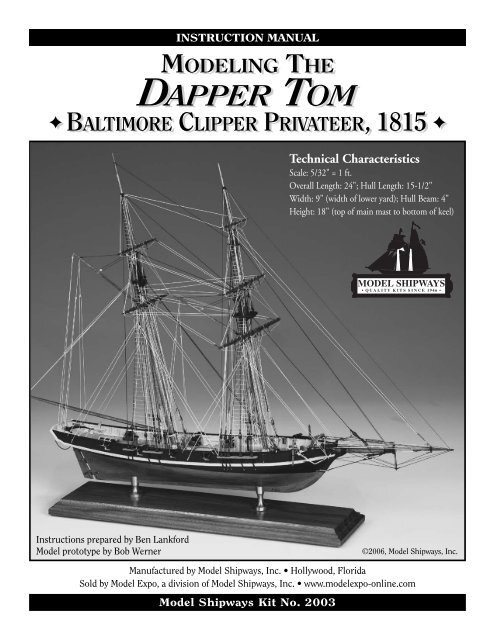 Dapper Tom Instruction Book