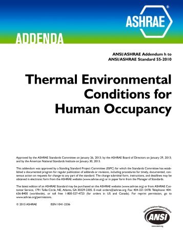 Addendum h to Standard 55-2010 - ashrae