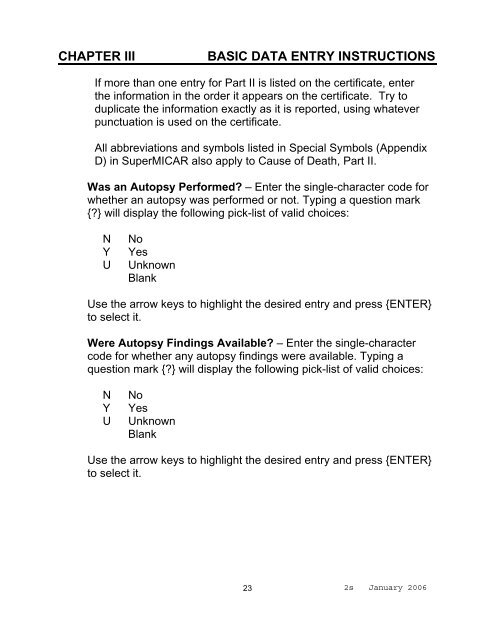 APPENDIX F SPELLING WORDS FOR SuperMICAR DATA ENTRY