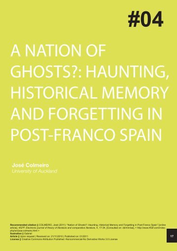 a nation of ghosts?: haunting, historical memory and ... - 452ºF